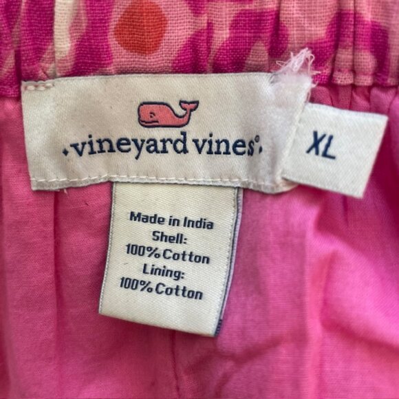 Vineyard Vines 100% Cotton Indian Block Print Pink Resortwear Dress XL - Picture 6 of 6